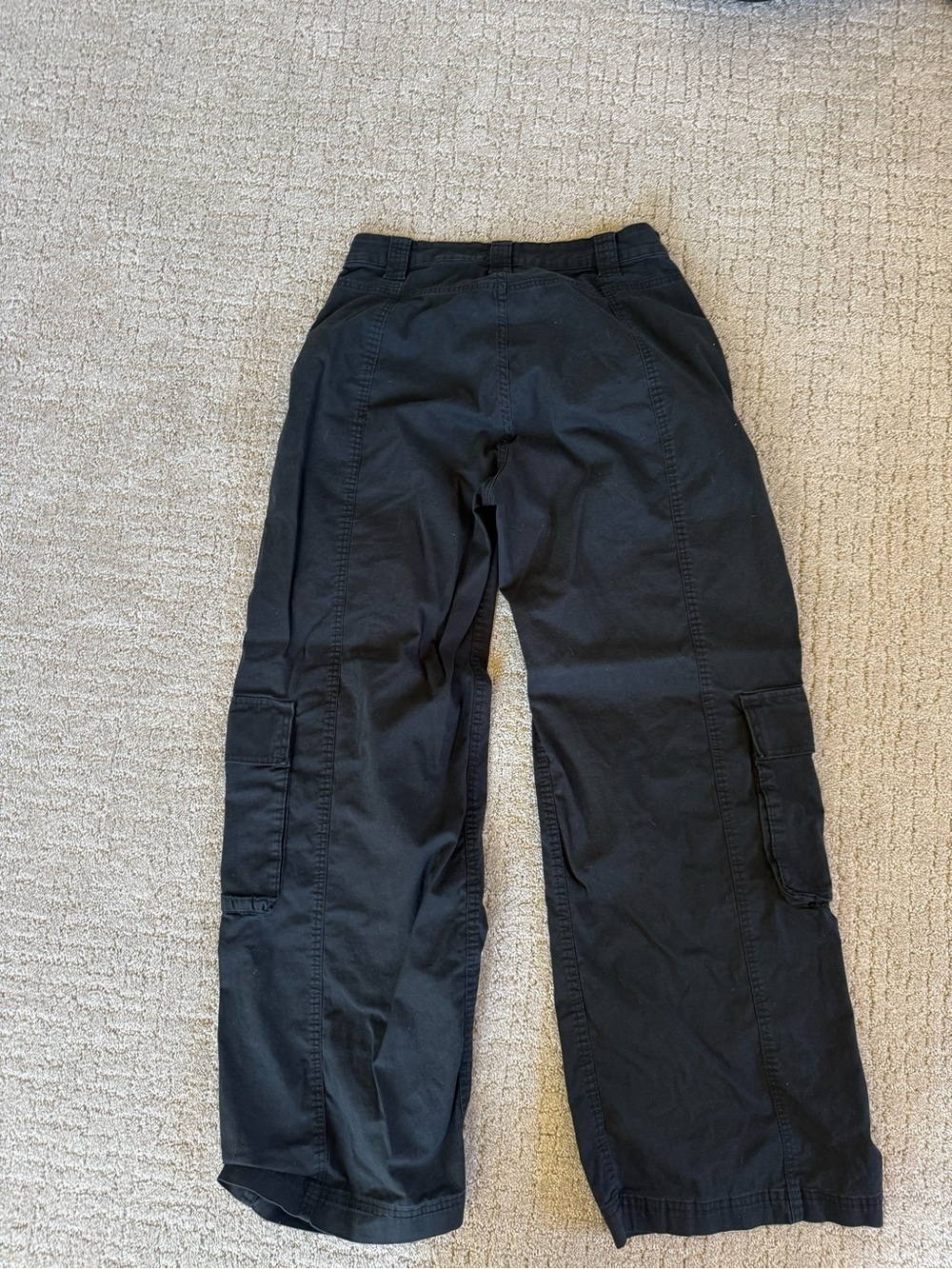 Cotton On Black Wide-Leg Cargo Pants with Utility Pockets
